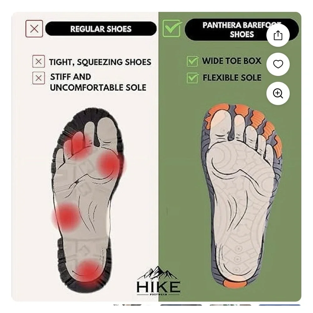 Hike Footwear Panthera Barefoot Shoes Grey Lime Green Minimalist Wide Toe Box 39